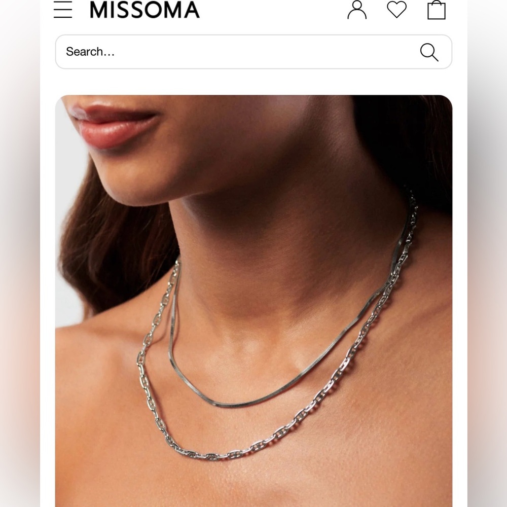 Silver mariner chain necklace